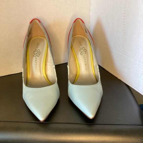 Rock N Republic Heels Faux Snakeskin Multicolor 7.5 Sexy - Picture 5 of 8